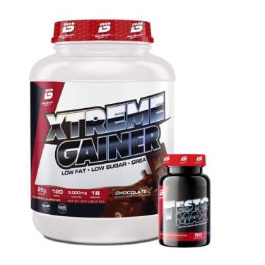 Imagem de Kit Whey Protein Xtreme Gainer 3Kg Test o Max 60 Tábs Bio Sports USA, 