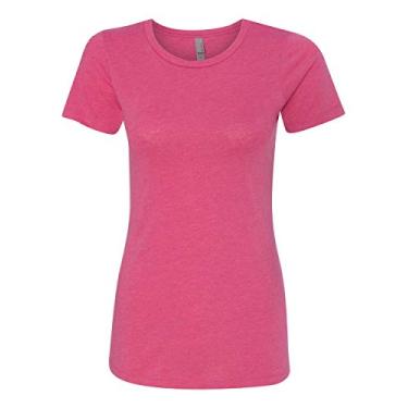 Imagem de Camiseta feminina CVC Next Level - branca, Raspberry, XX-Large