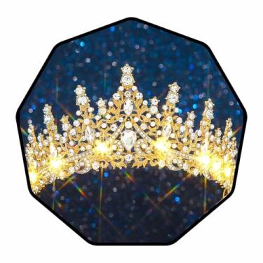 Imagem de Bohend Coroa de prata para mulheres, meninas, princesas, tiara de cristal, quinze anos, strass, coroas, acessório de cabelo para noivas, Metal Cristal