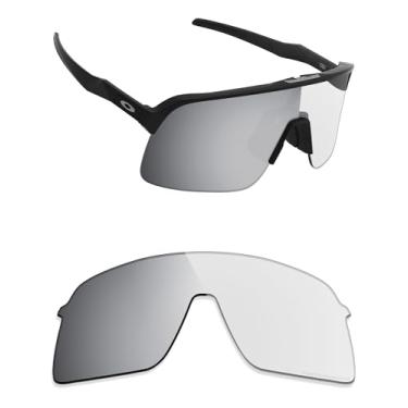 Imagem de Alphax Adapt Lentes de substituição fotocromáticas espelhadas não polarizadas de titânio para óculos de sol Oakley Sutro Lite OO9463