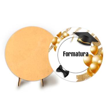 Imagem de Painel Redondo C Elastico 50cm Formatura + Suporte MDF (FOR019)