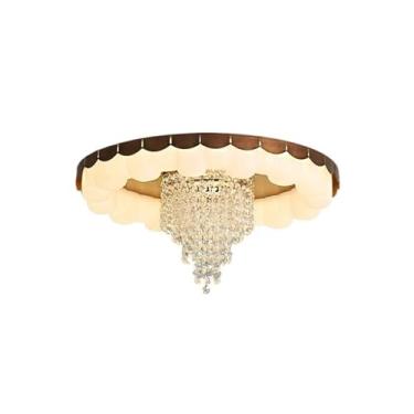 Imagem de Luz de teto Luminárias de teto redondas cristal luxo retrô para quarto em estilo medieval