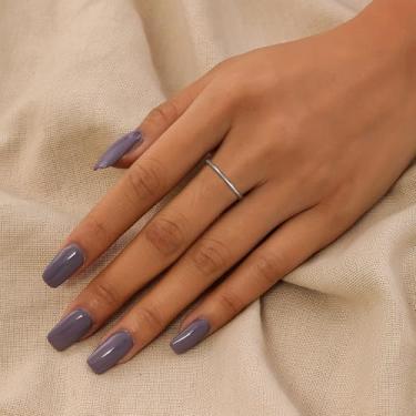 Imagem de Aliança de casamento de 1,3 mm para homens e mulheres anel de alto polimento feminino prata/ouro 6-10, Cobre, Sem pedra preciosa