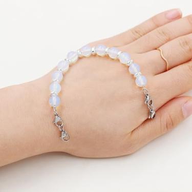 Imagem de Pulseira intercambiável de contas de cristal natural e hematita com fecho lagosta | Joias de substituição semiacabadas para homens e mulheres YA5058, adjustable, Pedra Aço inoxidável, Sem Pedra