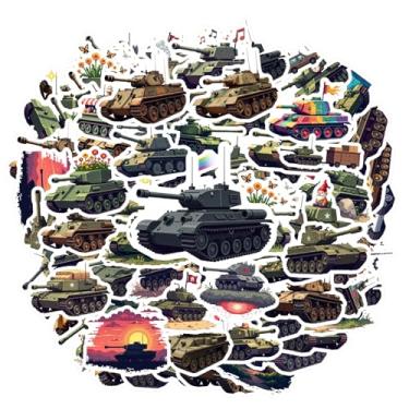 Imagem de 70 peças de veículos militares tanques guerra adesivos militares graffiti decalques realistas S adesivos brinquedo para notebook bagagem celular copo guitarra laptop capacete skate