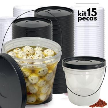 Imagem de Balde Para Banho De Ofuro 3.2L Transparente - 15 Pçs