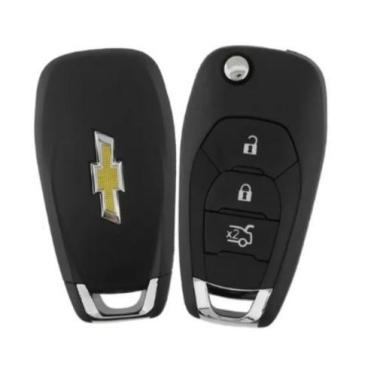Imagem de Chave Canivete Carcaça Chevrolet Cruze Onix S10 Modelo Novo de 3 Botõe