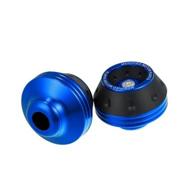 Imagem de REPAIROCK Par de controles deslizantes de quadro de garfo dianteiro de roda de motocicleta proteção contra quedas azul universal peças de reposição automotiva