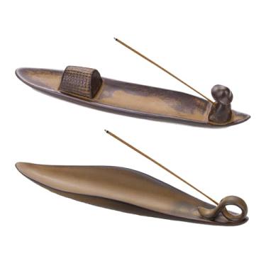 Imagem de Conjunto de 2 suportes de incenso, apanhador de cinzas de porcelana branca com 3 furos, organizador de mesa para spa, meditação, ioga, escritório, decoração de casa (2)