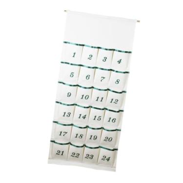 Imagem de Esquirla Calendário do Advento de Natal com Bolsos, Organizador de Parede para Lareira, Armário de Ano e Joias de Fim de Ano, Verde