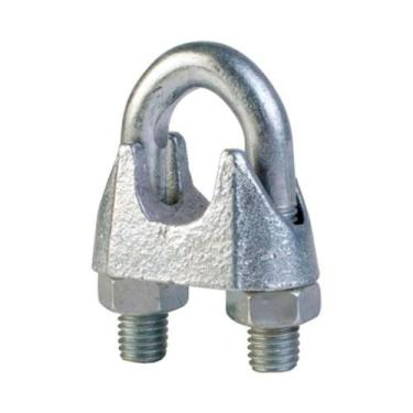 Imagem de Clips para Cabo de Aço 1/4" (6mm) Zincado - Fixação Segura e Durável