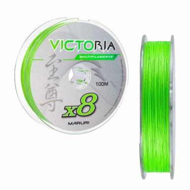 Imagem de Linha de Pesca Multifilamento 8 Fios Victora 100m Verde Lima 0.27mm 30lb
