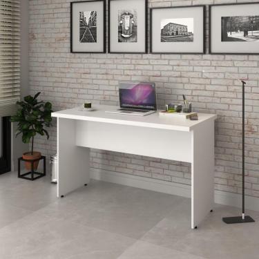 Imagem de Escrivaninha Mesa De Escritório 1,20m Tampo 30mm Work30 Branco Chess