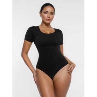Imagem de Body Feminino Manga Curta Blusinha Basica Blogueira - Nati Store, Pret