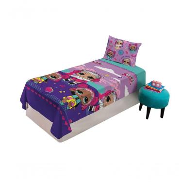 Imagem de Jogo de Cama Infantil Lol Solteiro 2Pçs Roxo