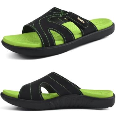 Imagem de KuaiLu Sandálias femininas modernas ortopédicas leves e atléticas para ioga com almofada grossa e palmilha ortopédica confortável para fascite plantar, Verde, 34