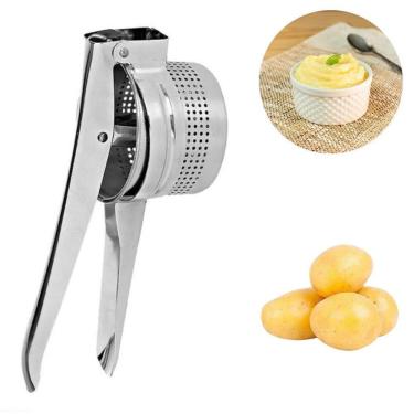 Imagem de Espremedor Amassador De Batata Em Inox Manual Purê Cenoura