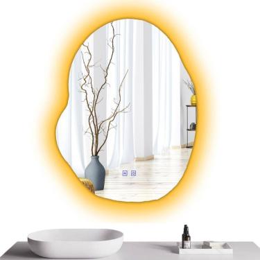 Imagem de Espelho Led Banheiro Organico Touch Com Desembaçador 80X60Cm
