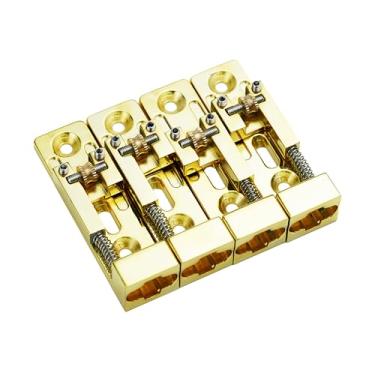 Imagem de Guyker Ponte de baixo individual para baixo elétrico de 4 cordas, peça de reposição GB111 (4 peças, dourada)