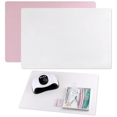 Imagem de SUTOKAKA 2 peças de tapete de mesa de descanso de braço para arte de manicure, dobrável, impermeável, macio, microfibra de poliuretano, almofada para unhas, tatuagem, tecnologia de unhas, essencial