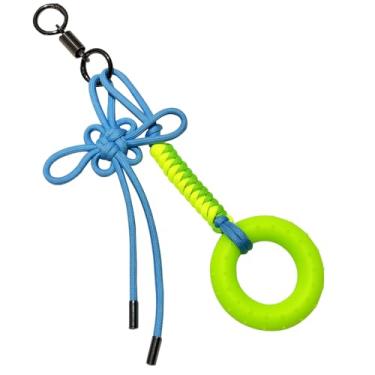 Imagem de DAOSUN Amuletos de bolsa paracord com treinador de força de aderência, pingentes de bolsa de corda tecida à mão para bolsas, bolsas, mochilas, acessórios fofos para mulheres adolescentes, amantes de