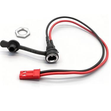 Imagem de GLDYTIMES Porta de carregamento coaxial de 2 fios com orifício de carregamento CC 5,5 x 2,15 mm para scooter elétrica GOTRAX GXL V2, XR Elite, XR Ultra, Apex