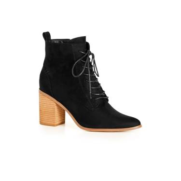 Imagem de City Chic Botas de cano curto femininas - Tessa, Preto, 11 Wide