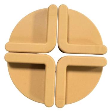 Imagem de Ｂｅｓｇａ Conjunto de 4 pés para tábua de corte, almofada de apoio segura, utensílio de cozinha profissional, pés de silicone para tábuas de corte, tapete de, Marrom