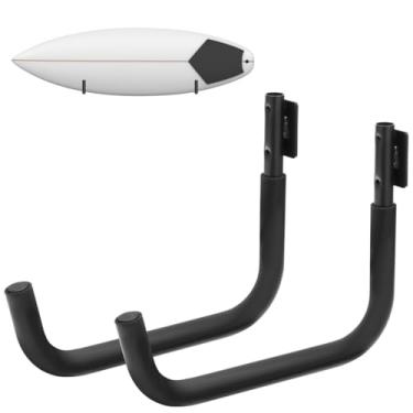 Imagem de LUMINFLY Gancho de armazenamento para prancha de remo para interior e exterior, suporte de parede de prancha de surf, suporte de parede para esqui e snowboard, suporte para canoas, barcos, caiaques