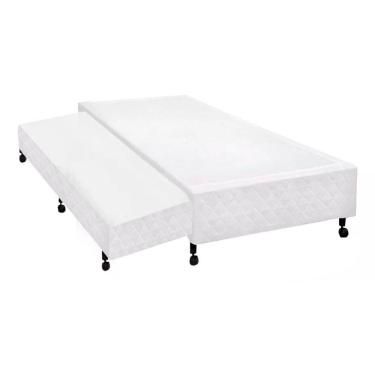 Imagem de Cama Box Base C-auxiliar Universal Solteiro Poli Tecido White (78x188x27) - Castor