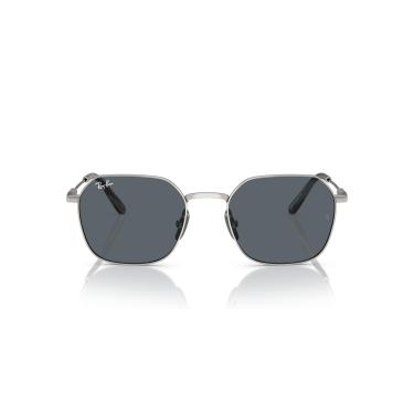 Imagem de Óculos de Sol Ray-Ban Jim Titanium 0RB8094 9209R5 Tam 53 / Prata - Lentes Azul