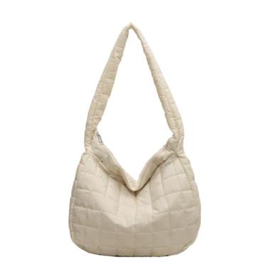 Imagem de Bolsa Transversal Feminina Plissada Fluffy Retrô de Algodão Estilo Descontraído Confortável Espaçosa Prática Leve Versátil Conveniente Segura Organizada para Ombro Diário Uso