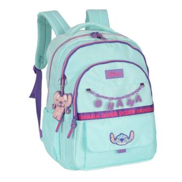 Imagem de Mochila Escolar Stitch de Costa Laptop Luxcel Ohana Turquesa