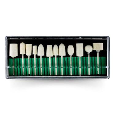 Imagem de Kit 12 Brocas Feltro Polimento Brilho Unha De Gel Acrílico - Arte Sedu