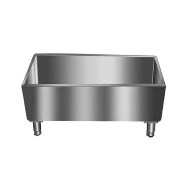 Imagem de TRGCJGH Pia de esfregão de aço inoxidável para montagem no chão, lavatório de lavanderia doméstica/comercial esfregão de banheira utilitária para cozinha/restaurante/negócios/garagem (120 x 41 x 45 cm