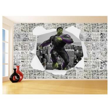 Imagem de Papel De Parede 3D Heróis Página Quadrinhos Hq 3,5M Nhma233 - Você Dec