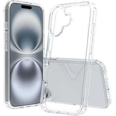 Imagem de TaeliorTech Capa transparente para iPhone 16, não amarela, compatível com MagSafe, capa protetora de nível militar, capa fina à prova de choque para iPhone 16 transparente de 6,1 polegadas,