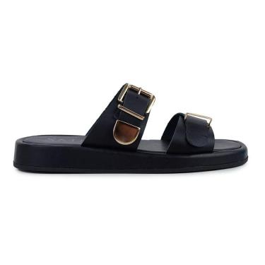 Imagem de Chinelo Feminino Smidt Couro Preto - 49712-Feminino