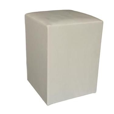 Imagem de Puff Decorativo Estofado para Sala e Quarto – Banqueta Confortável 30x30x43cm (Bege)
