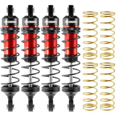 Imagem de OGRC 92mm Shock Absorber with Progressive Springs for 1/16 Traxxas Mini Maxx XRT 1/10 TRX4 SCX10 (Red)