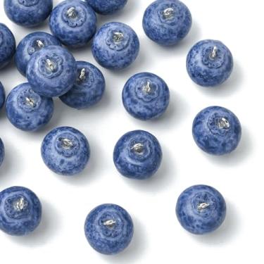 Imagem de Stiesy Berloques de resina de mirtilo 3D, 10 peças, pingentes de imitação de frutas com laços para colar, pulseira, brinco, fabricação de joias, artesanato e ideias de presentes