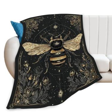 Imagem de Cobertor de abelha, cobertor de animal de abelha, presentes para meninas, meninos, crianças, amantes de abelhas, pelúcia macia e aconchegante de lã para sofá-cama 127 x 101 cm