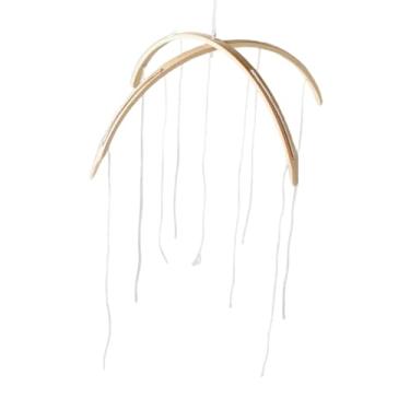 Imagem de Dynwave Móbile de bebê em bambu com pingentes para decoração de quarto, fácil de fazer você mesmo, para brinquedos infantis, artesanato, sino de berço,