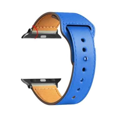Imagem de Pulseira De Couro Unissex Para Apple Watch Series 8 9 3 4 5 6 SE 7 Ult