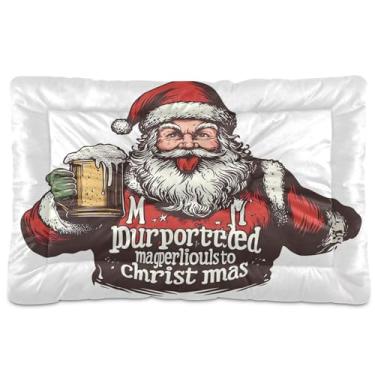 Imagem de SEHANY Cama de Natal para cães e gatos com fundo antiderrapante, cama de canil, colchão macio para animais de estimação, lavável para cães pequenos, médios e grandes, gatos, 45,7 x 61 cm