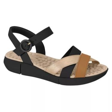 Imagem de Sandália Feminina Modare Ortopédica Baixa Confortável 7142.124 - Preto (Preto, BR, Adulto, Numérico, 38)
