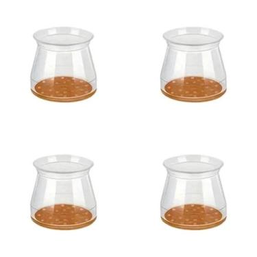 Imagem de Protetores De Piso Para Pernas De Cadeiras Quadradas Em Silicone, 24 P