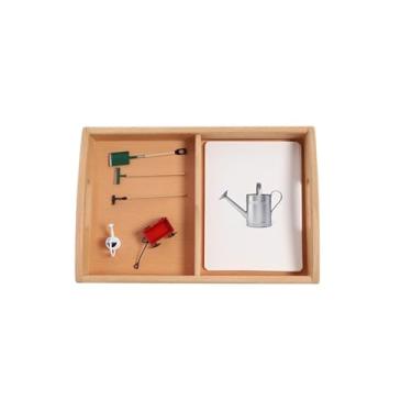 Imagem de EUKVYQPX Brinquedos Montessori Ciência Jogo Educativo de Correspondência, Conjunto de materiais auxiliares de ensino da linguagem Montessori Kits de trabalho correspondentes semelhantes,Farm tools