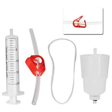 Imagem de Acouto Kit de Ferramentas para Sangramento de Freio a Disco Hidráulico Bicicletas de Montanha e Estrada - Conjunto Completo de Sangramento de Freio de óleo Mineral Com Seringa, Funil, Mangueira,