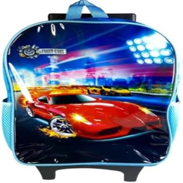 Imagem de Mochila infantil com rodinhas, design de carros, para criancas, leve, e bonita - Cores sortidas